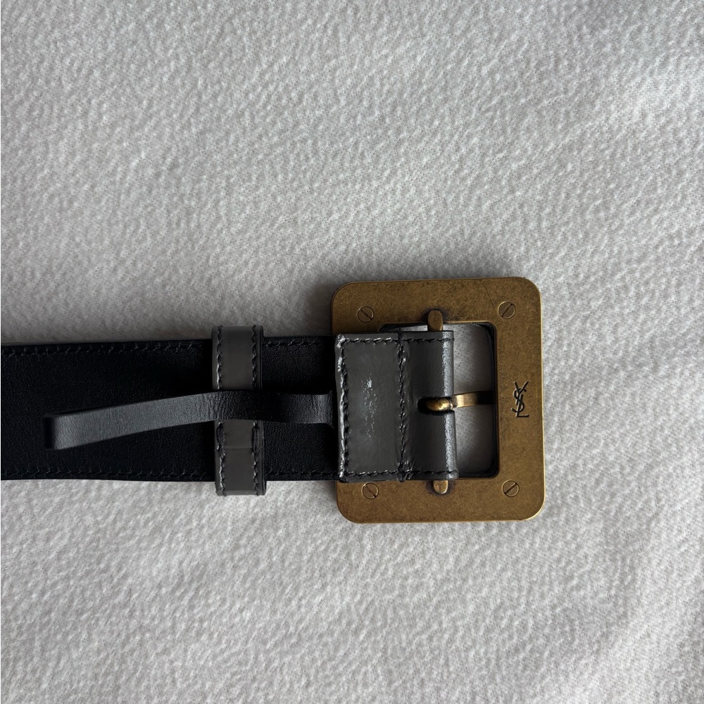 Yves Saint Laurent Patent Buckle Belt - Picture 5 of 8